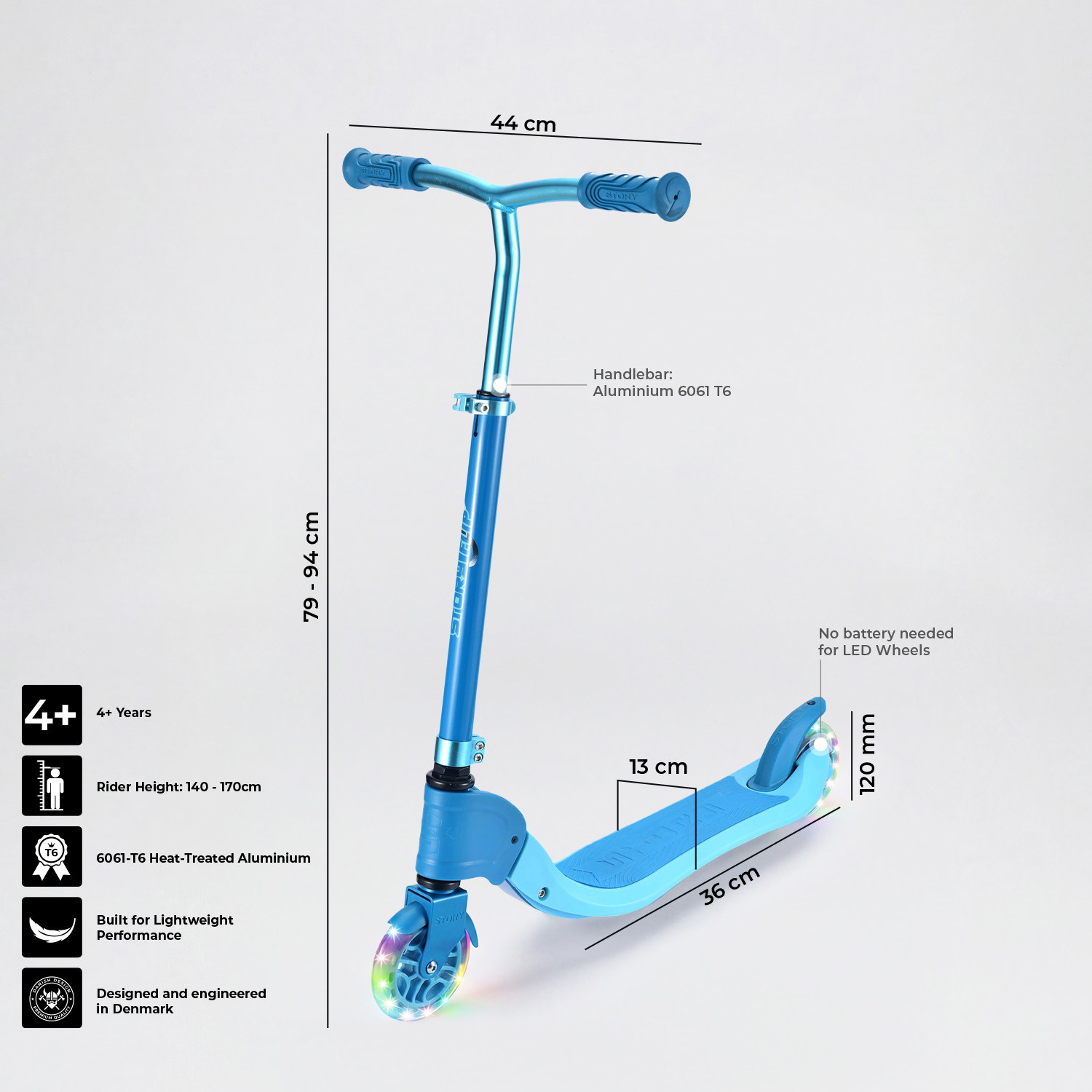 Story Flip Klappbarer LED Scooter