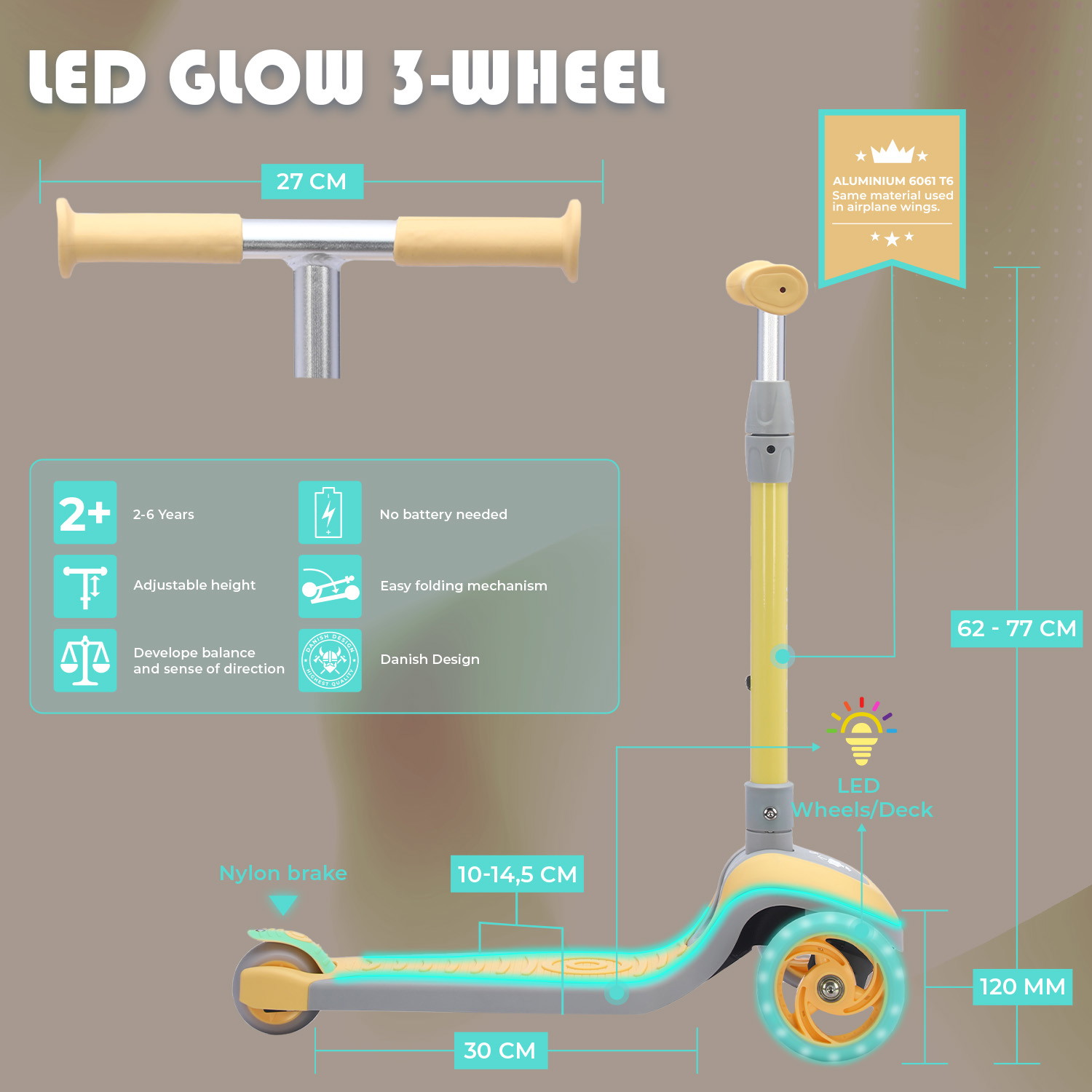 Story LED Glow 3-Rad Scooter