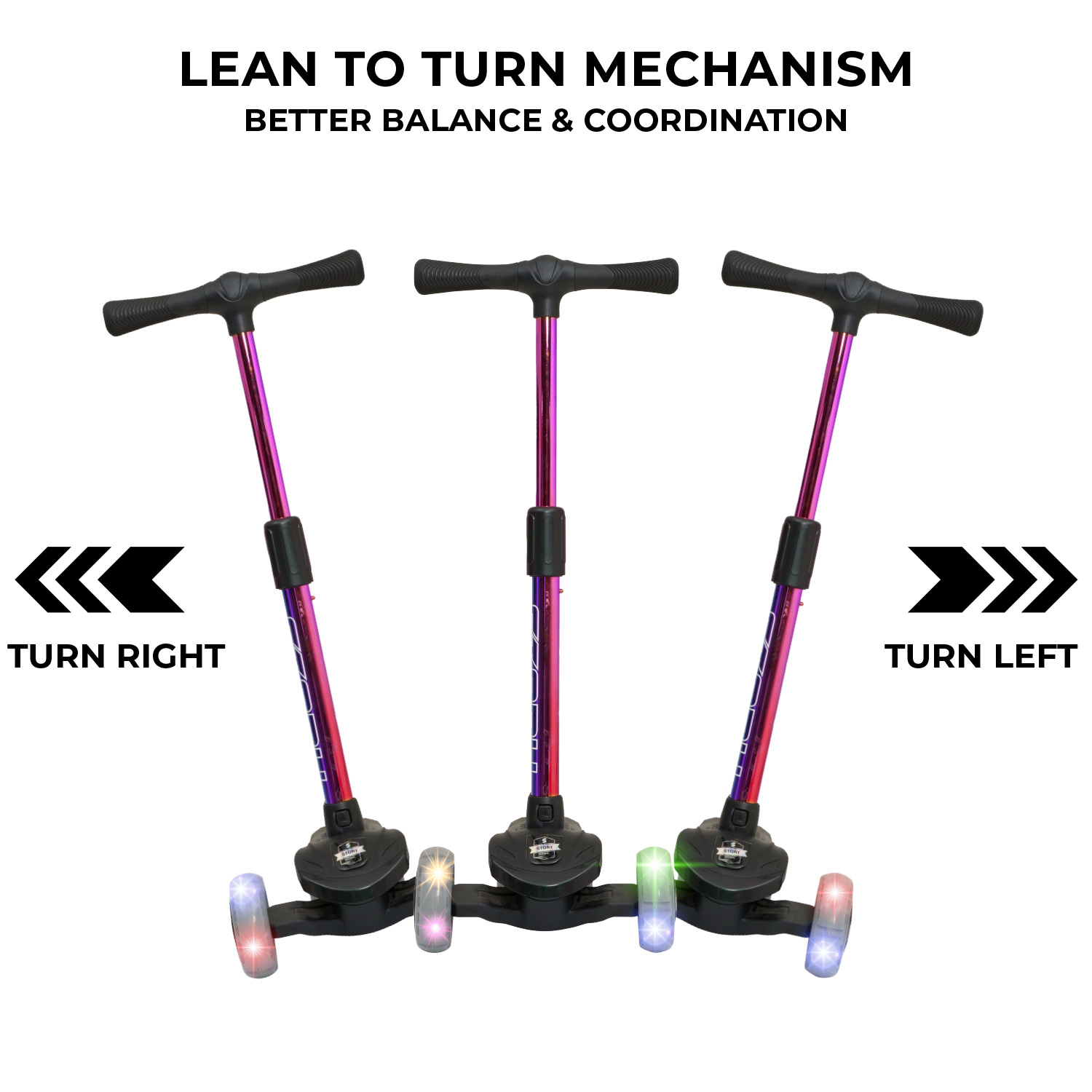 Story Mini Friends LED Deluxe 3-Rad Kinderroller