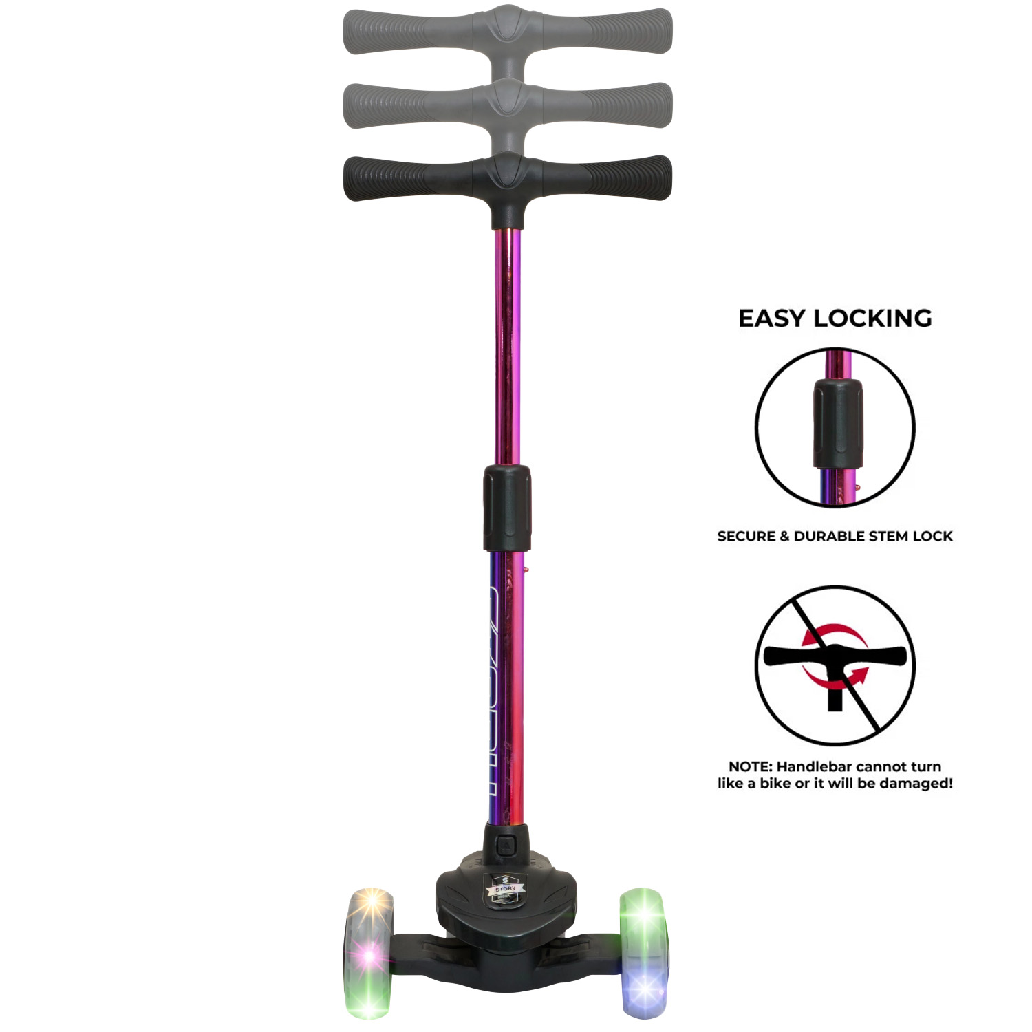 Story Mini Friends LED Deluxe 3-Rad Kinderroller