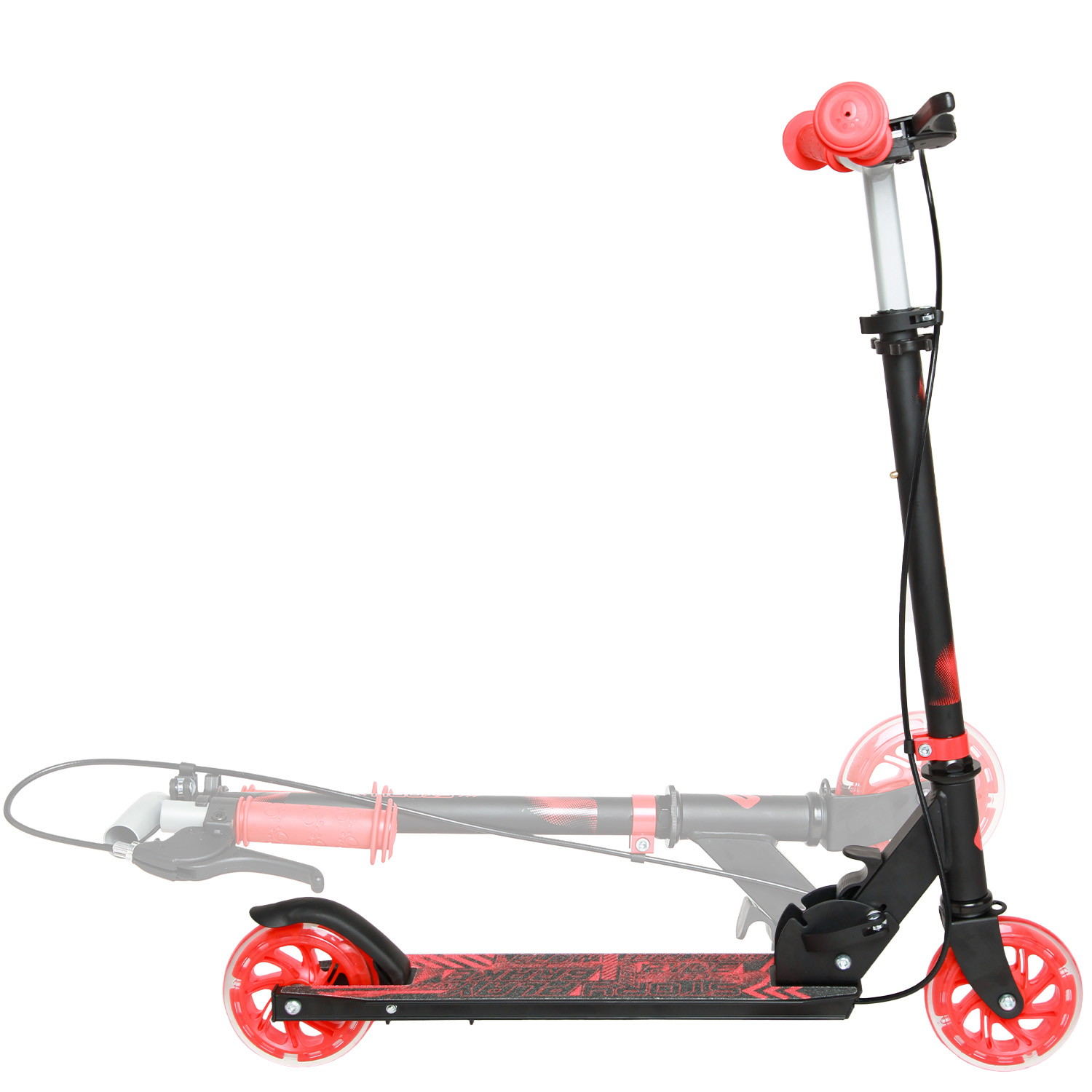 Story Play Kinderroller mit Handbremse und LED-Rädern
