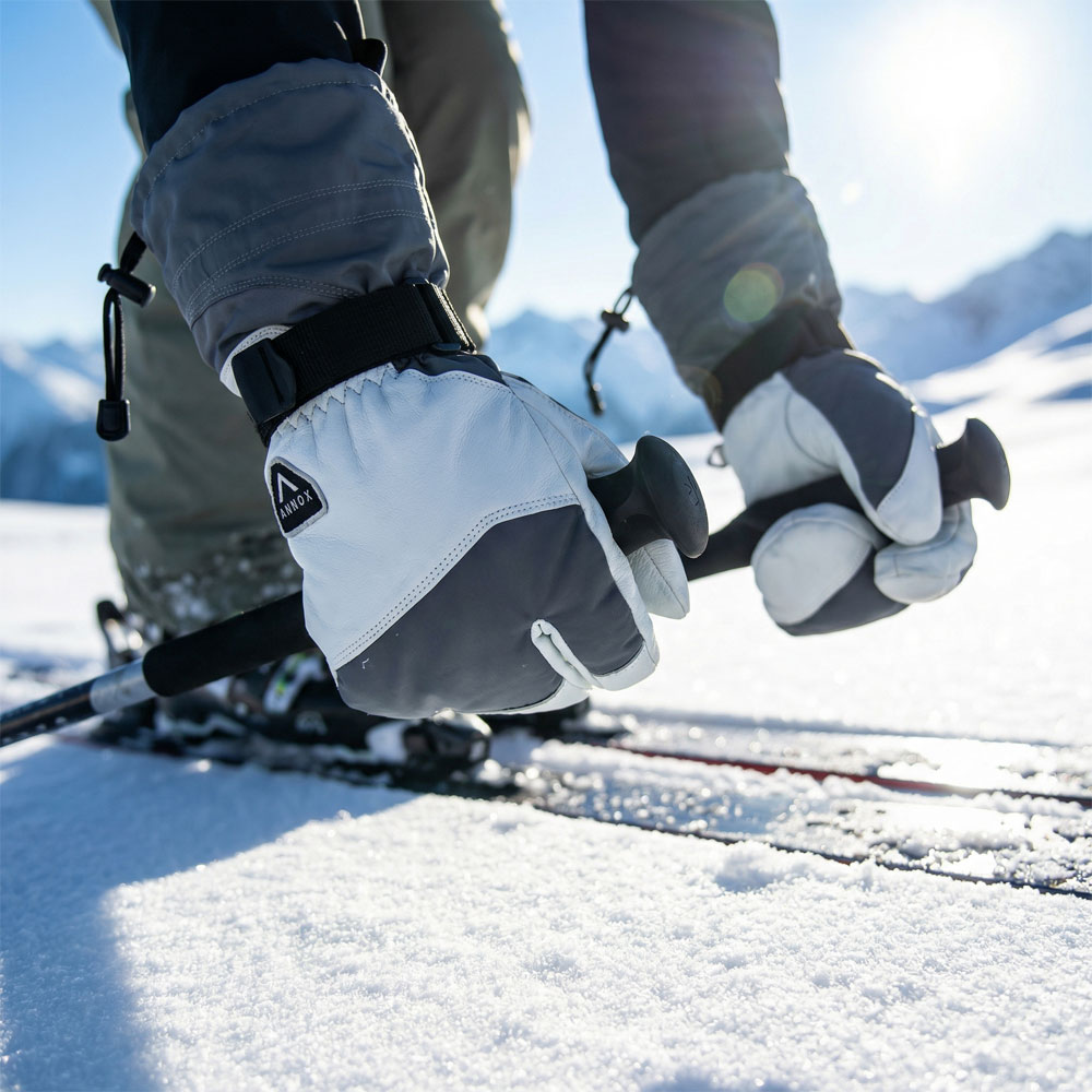 Annox Alpine Skihandschuhe aus Leder
