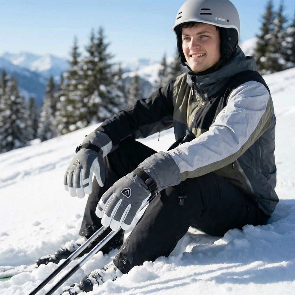 Annox Alpine Skihandschuhe aus Leder