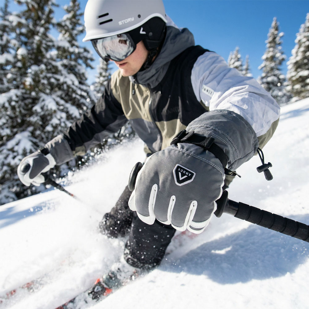 Annox Alpine Skihandschuhe aus Leder
