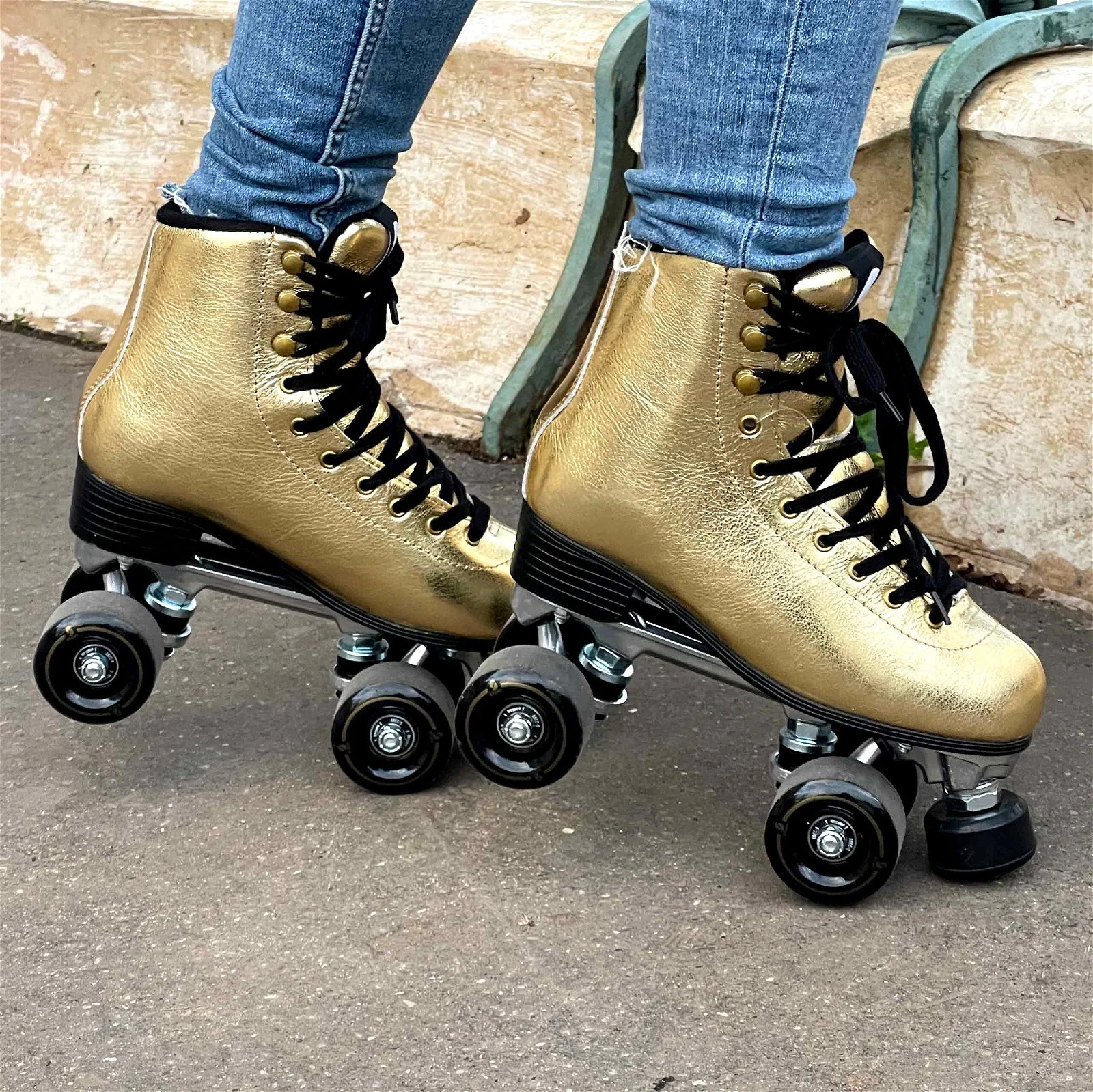 Story Disco Wildleder Rollschuhe
