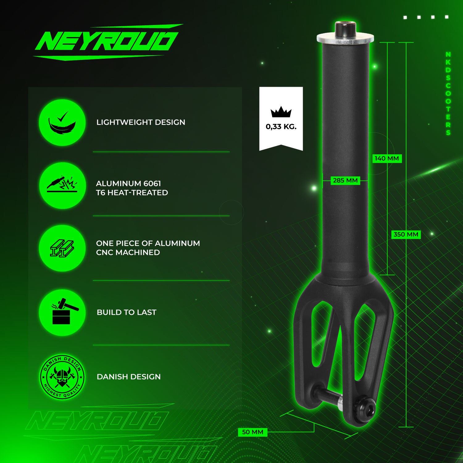 NKD Matis Neyroud Scooter Fork – Leicht & langlebige Performance