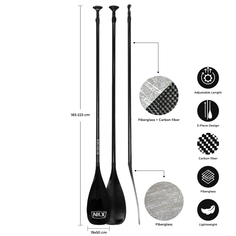 NKX Carbon/Fiberglass SUP Paddel