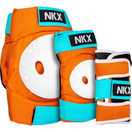NKX 3er-Pack Pro Kinder Schutz-set - Knieschützer, Ellenbogenschützer und Handgelenkschützer