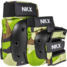 NKX 3er-Pack Pro Schutz-set - Knieschützer, Ellenbogenschützer und Handgelenkschützer