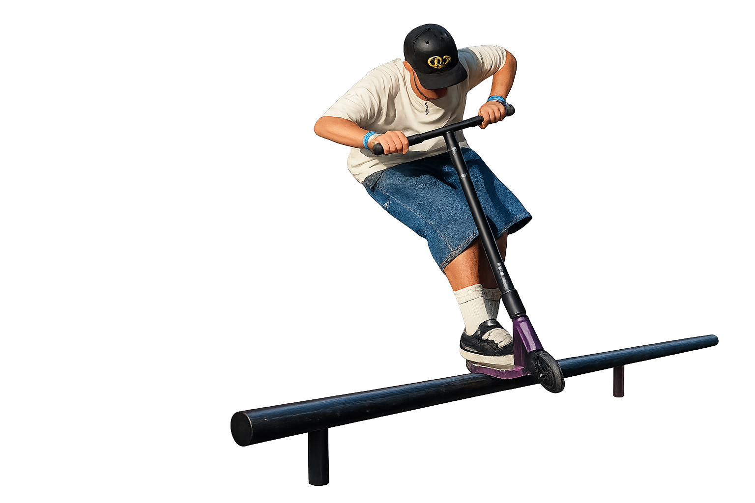 Scooter-Rider testet Ausrüstung